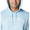 Columbia mens Trek Hoodie(Sky Blue/Csc Arched Brand Logo)