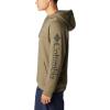 Columbia mens Trek Hoodie(Stone Green  Csc Sleeve Logo)