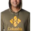 Columbia mens Trek Hoodie(Stone Green/Csc Stacked Logo)