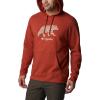 Columbia mens Trek Hoodie(Warp Red  Bearly Checkered Peaks Graphic)