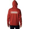 Columbia mens Trek Hoodie(Warp Red  Boxed Gem Columbia Graphic)