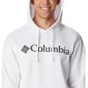 Columbia mens Trek Hoodie(White/Csc Branded Logo)