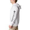 Columbia mens Trek Hoodie(White/Csc Sleeve Logo)
