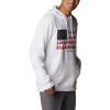 Columbia mens Trek Hoodie(White/Treestriped Flag)