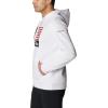 Columbia mens Trek Hoodie(White/Us Flag Stamp)