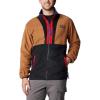 Columbia Men’s Backbowl II Full Zip Fleece, Camel Brown/Black, Medium