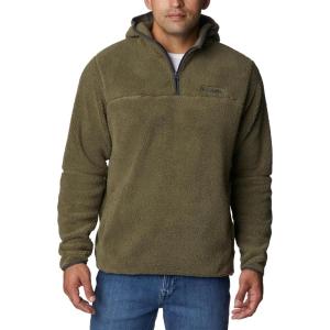 Columbia Men’s Rugged Ridge III Sherpa Pullover Hoodie(Stone Green)