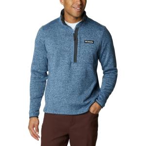Columbia mens Sweater Weather Half Zip(Bluestone Heather/Shark)