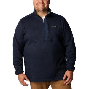 Columbia mens Sweater Weather Half Zip(Collegiate Navy Heather/Collegiate Navy)