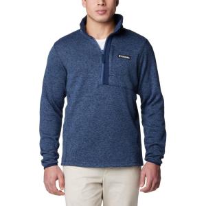 Columbia mens Sweater Weather Half Zip(Dark Mountain Heather)