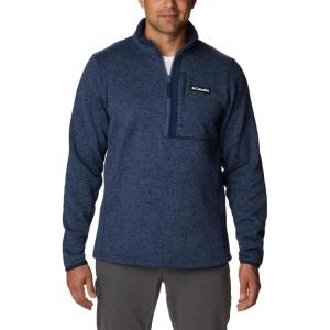 Columbia mens Sweater Weather Half Zip(Dark Mountain Heather/Dark Mountain)