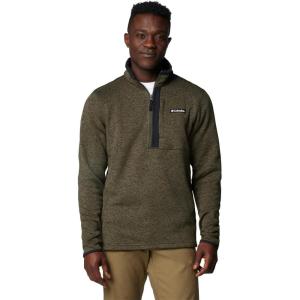 Columbia mens Sweater Weather Half Zip(Greenscape Heather)