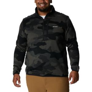 Columbia mens Sweater Weather II Printed Half Zip(Black Mod Camo)