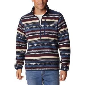 Columbia mens Sweater Weather II Printed Half Zip(Dark Mountain Apres Stripe)