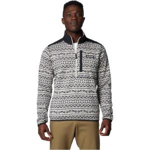 Columbia mens Sweater Weather II Printed Half Zip(Dark Stone Madras Multi)