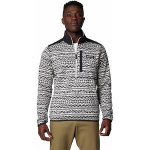 Columbia mens Sweater Weather II Printed Half Zip(Dark Stone Madras Tonal)