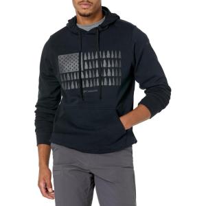 Columbia mens Trek Hoodie(Black/Treeline Flag Graphic)