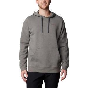 Columbia mens Trek Hoodie(Charcoal Heather/Button Badge)