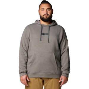 Columbia mens Trek Hoodie(Charcoal Heather/Puff Box Gem Logo)