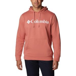 Columbia mens Trek Hoodie(Dark Coral/Csc Stacked Logo)