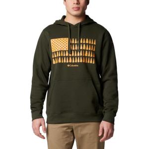 Columbia mens Trek Hoodie(Greenscape/Treestripe Flag)