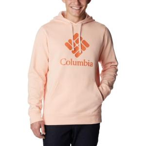 Columbia mens Trek Hoodie(Peach Blossom/Csc Stacked Graphic)