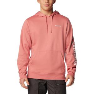 Columbia mens Trek Hoodie(Pink Agave/Csc Sleeve Logo)