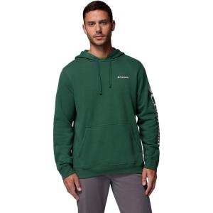 Columbia mens Trek Hoodie(Rain Forest/Csc Sleeve Logo)