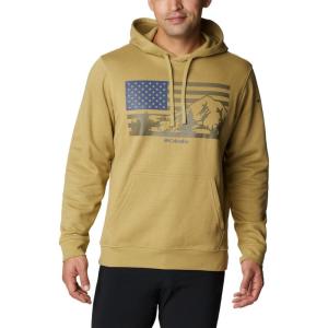 Columbia mens Trek Hoodie(Savory/Us Hood Flag)
