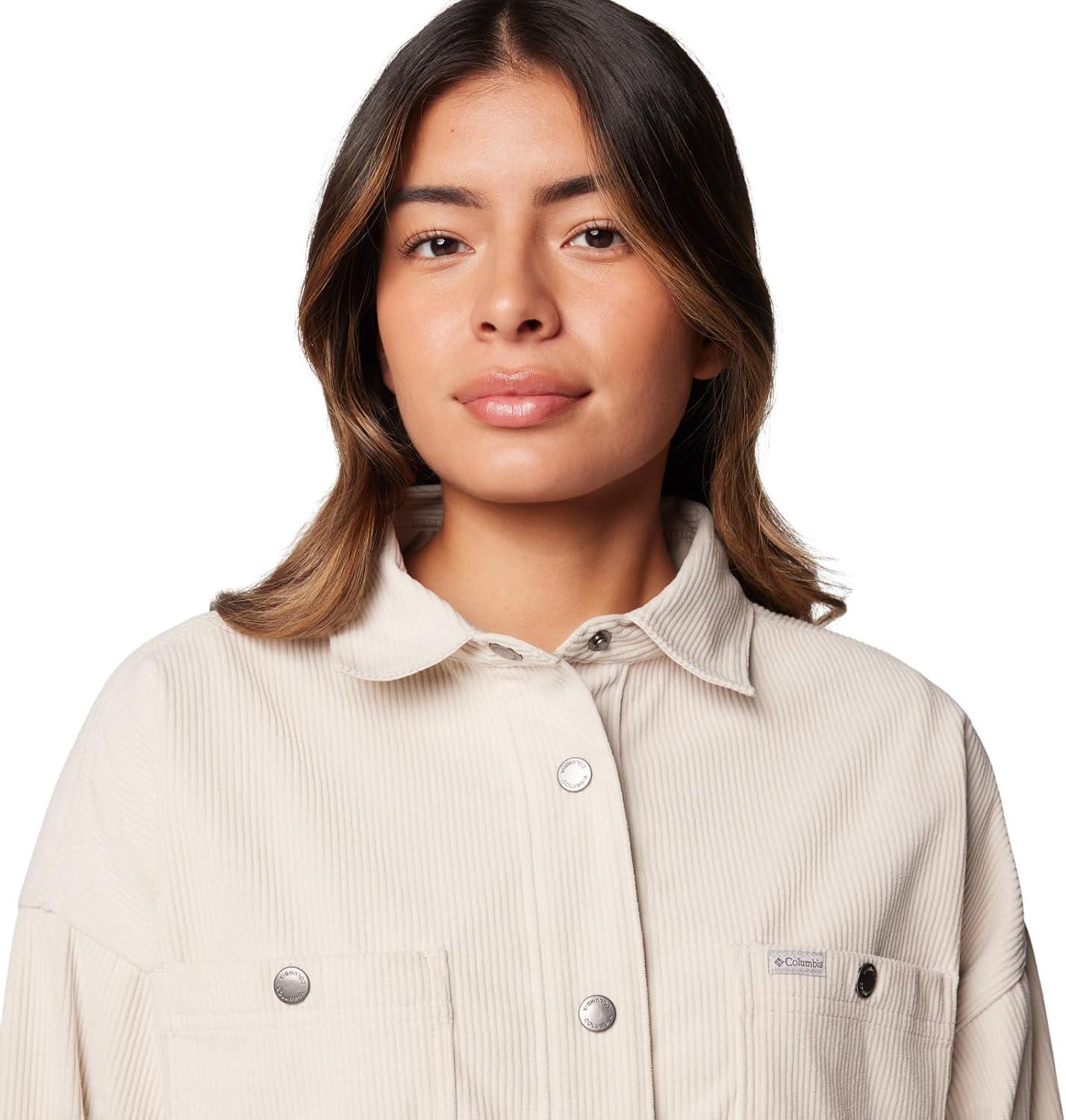 imageColumbia Womens Blue Point Creek Corduroy Shirt JacketDark Stone