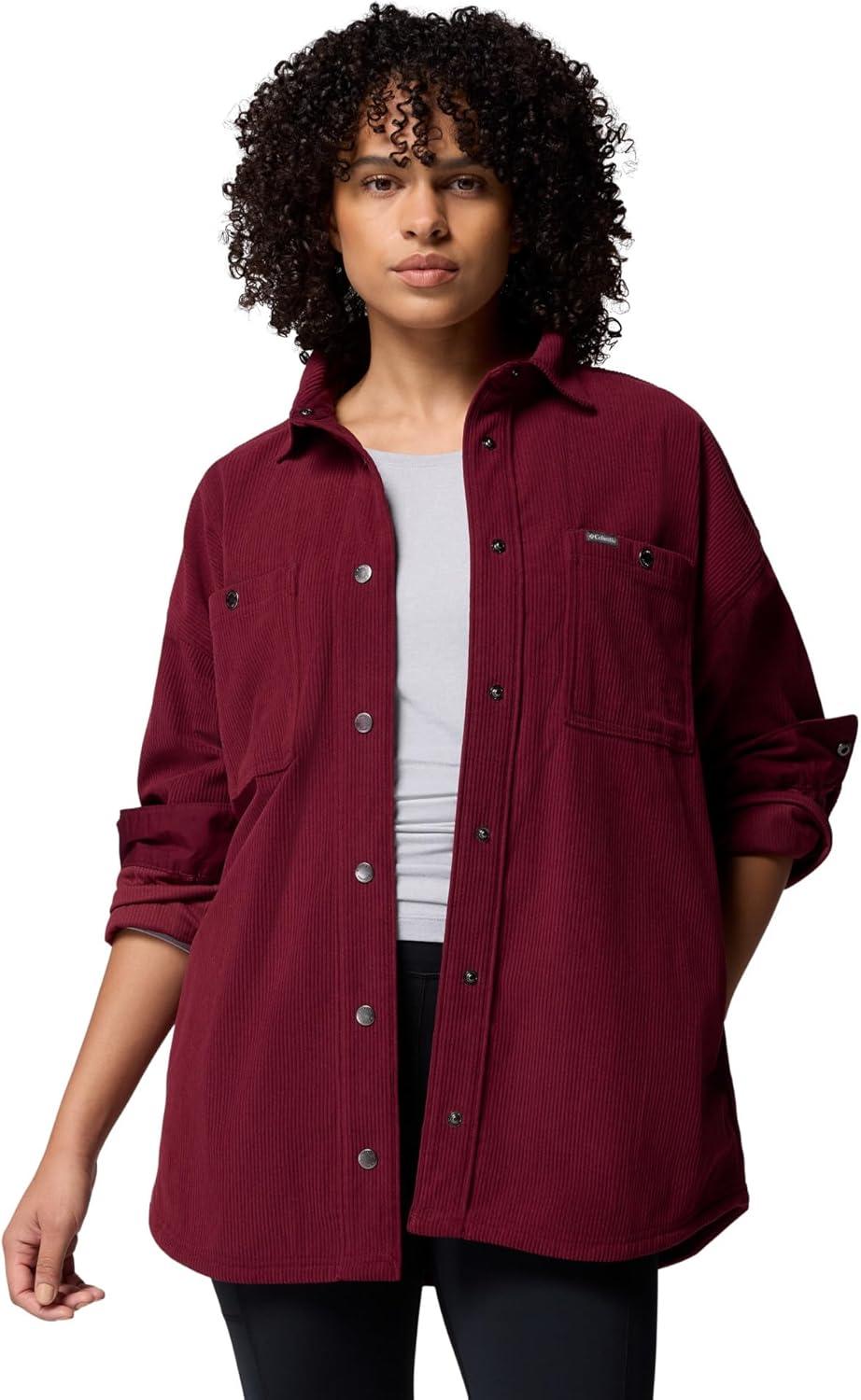 imageColumbia Womens Blue Point Creek Corduroy Shirt JacketRich Wine