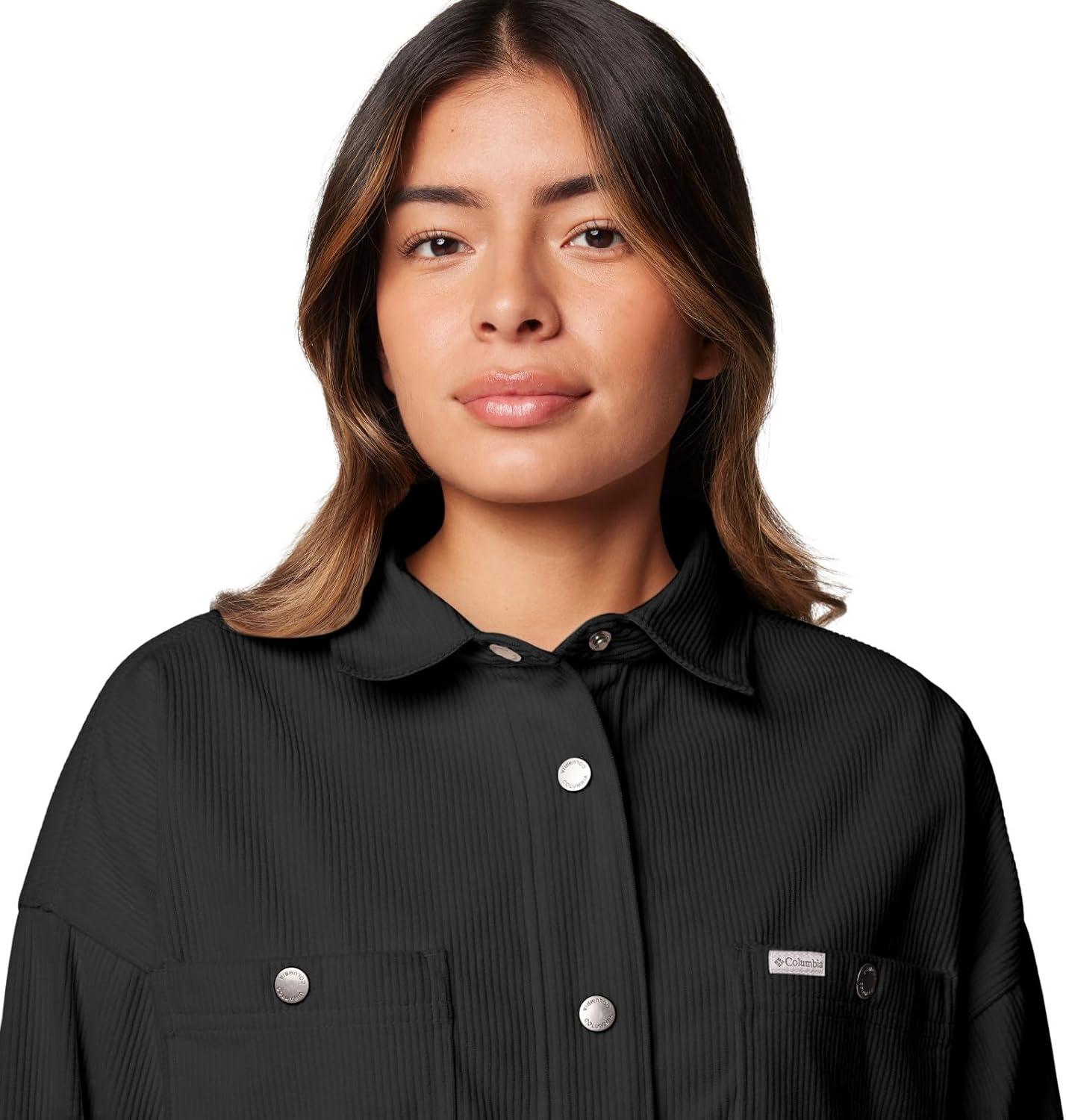 imageColumbia Womens Blue Point Creek Corduroy Shirt JacketShark