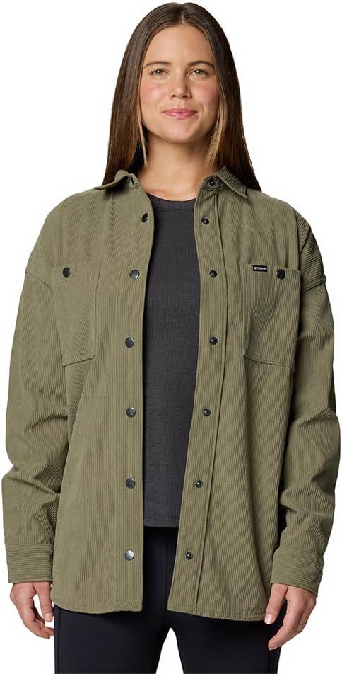 imageColumbia Womens Blue Point Creek Corduroy Shirt JacketStone Green