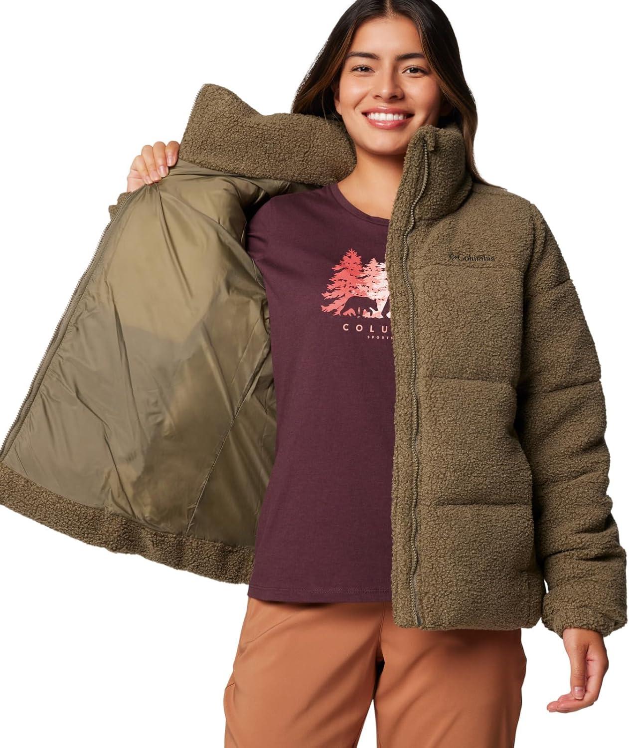 imageColumbia Womens Puffect Sherpa JacketStone Green