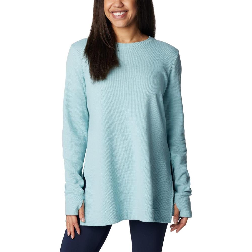 imageColumbia Womens Holly Hideaway Waffle TunicAqua Haze
