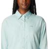 Columbia Womens Silver Ridge Utility Long Sleeve Shirt(Aqua Haze)