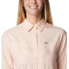Columbia Womens Silver Ridge Utility Long Sleeve Shirt(Pink)