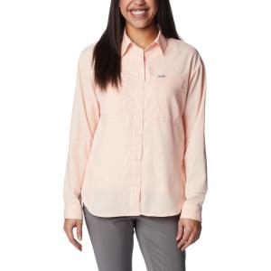 Columbia Womens Silver Ridge Utility Long Sleeve Shirt(Pink)