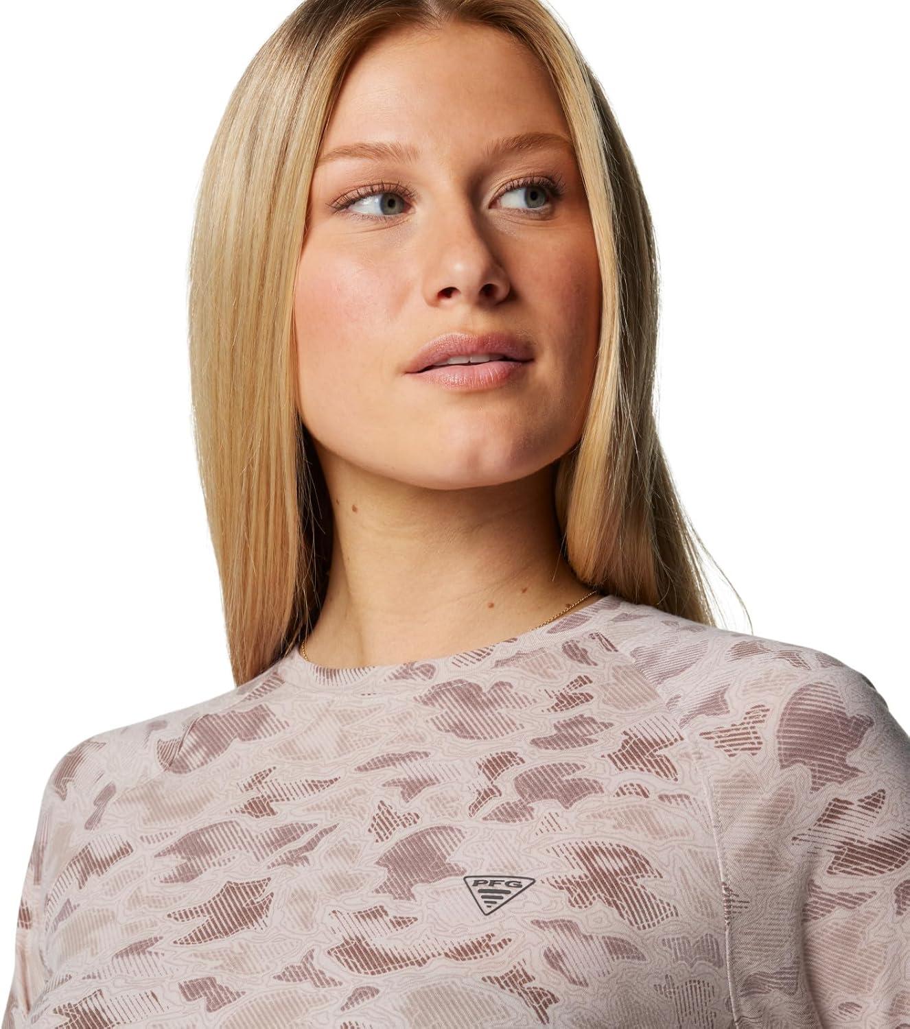 imageColumbia Womens PFG Uncharted Knit Long SleeveCrushed Clay Uncharted Waters