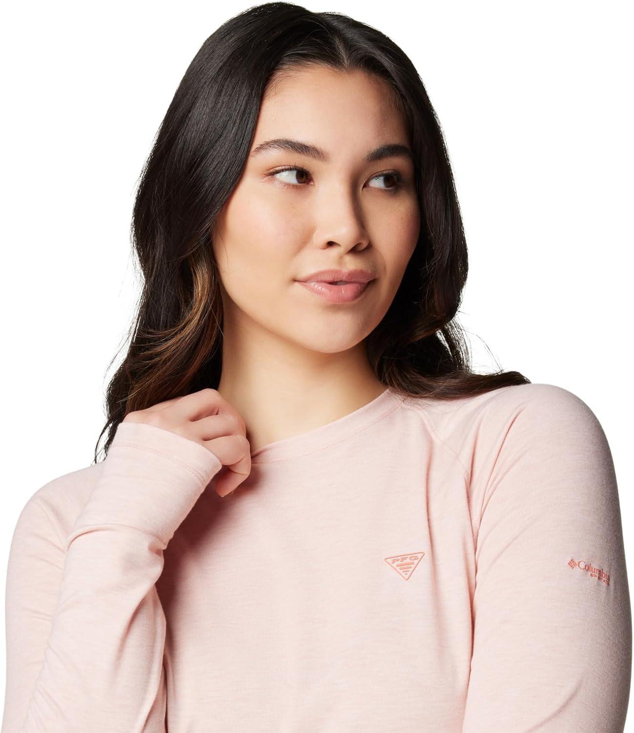 imageColumbia Womens PFG Uncharted Knit Long SleeveFaux Pink Heather