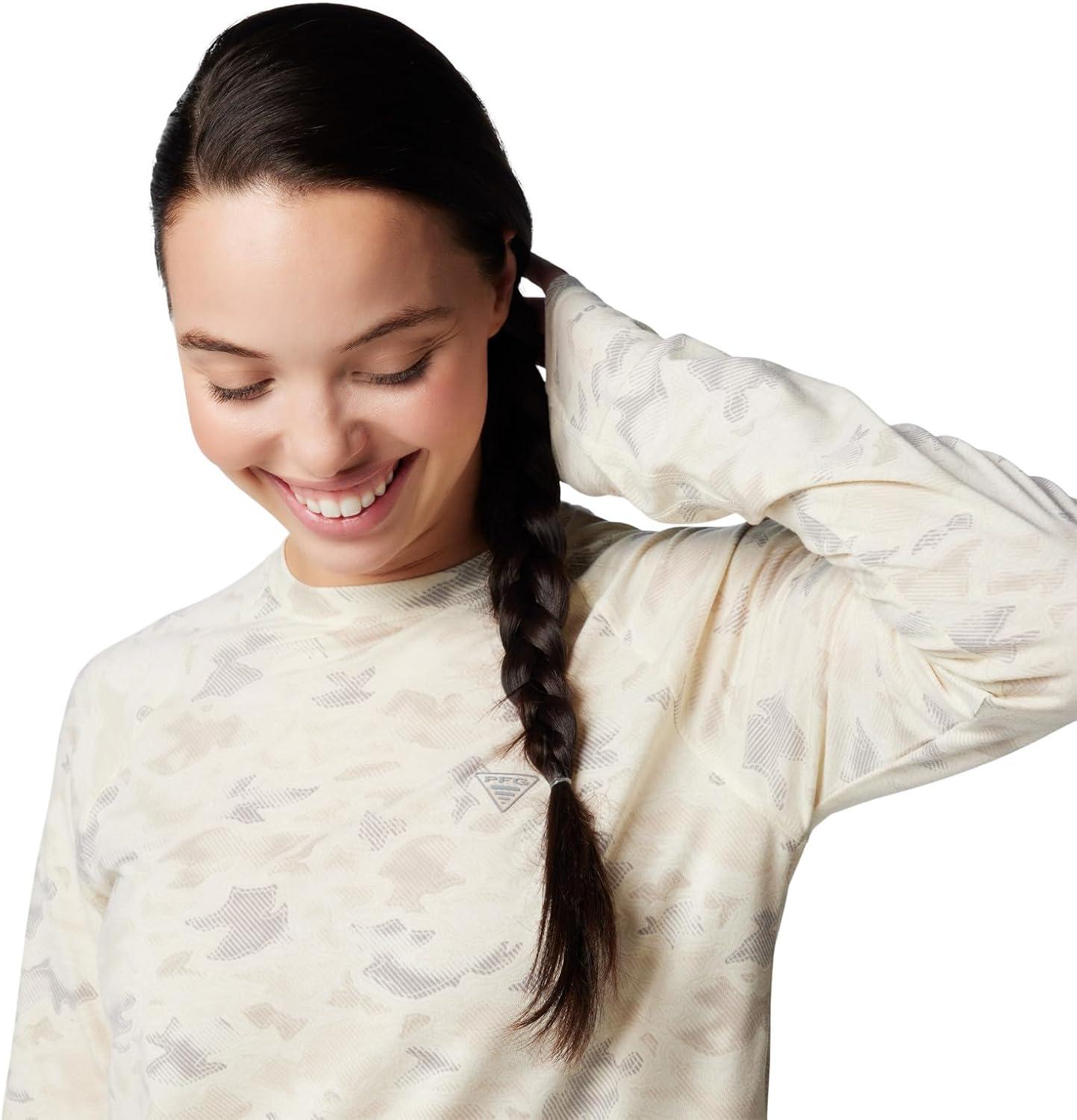 imageColumbia Womens PFG Uncharted Knit Long SleeveStone Uncharted Waters