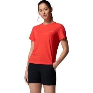 Columbia Womens Sun Trek Short Sleeve Ii(Poppy Red)