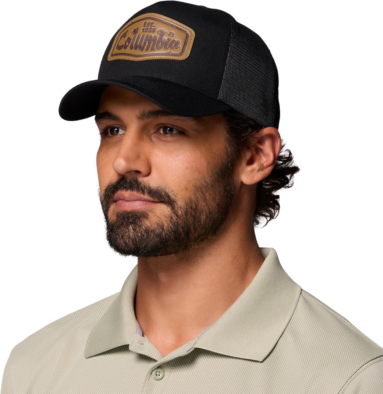 imageColumbia Unisex Adult Road Ready Snap BackBlackLeather Logs Graphic