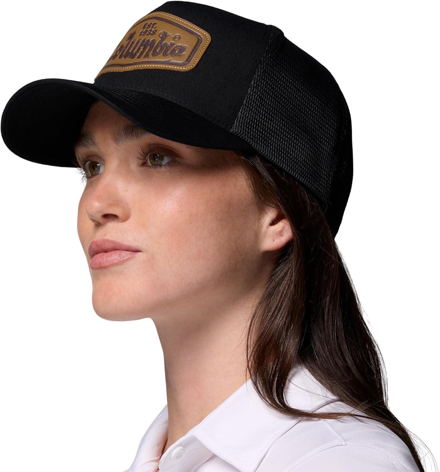 imageColumbia Unisex Adult Road Ready Snap BackBlackLeather Logs Graphic