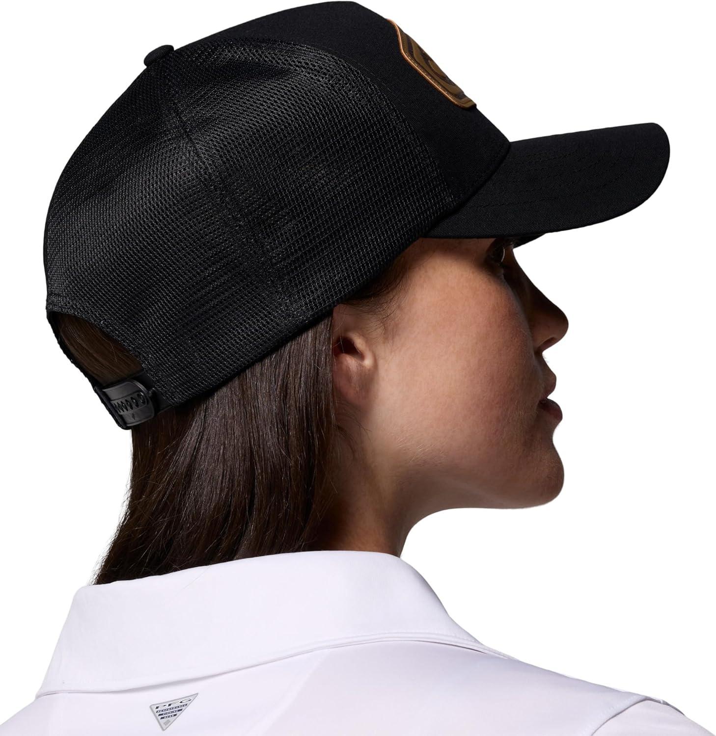 imageColumbia Unisex Adult Road Ready Snap BackBlackLeather Logs Graphic