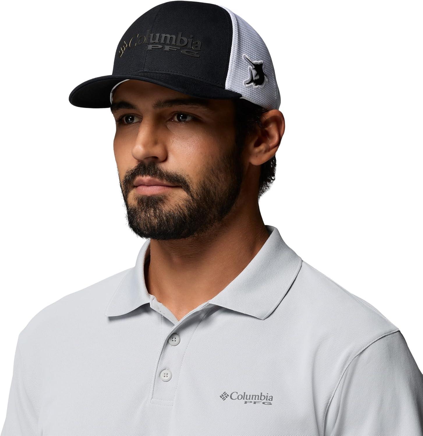imageColumbia Unisex PFG Mesh 3D Stretch Snap BackBlackMulti Colored Weld
