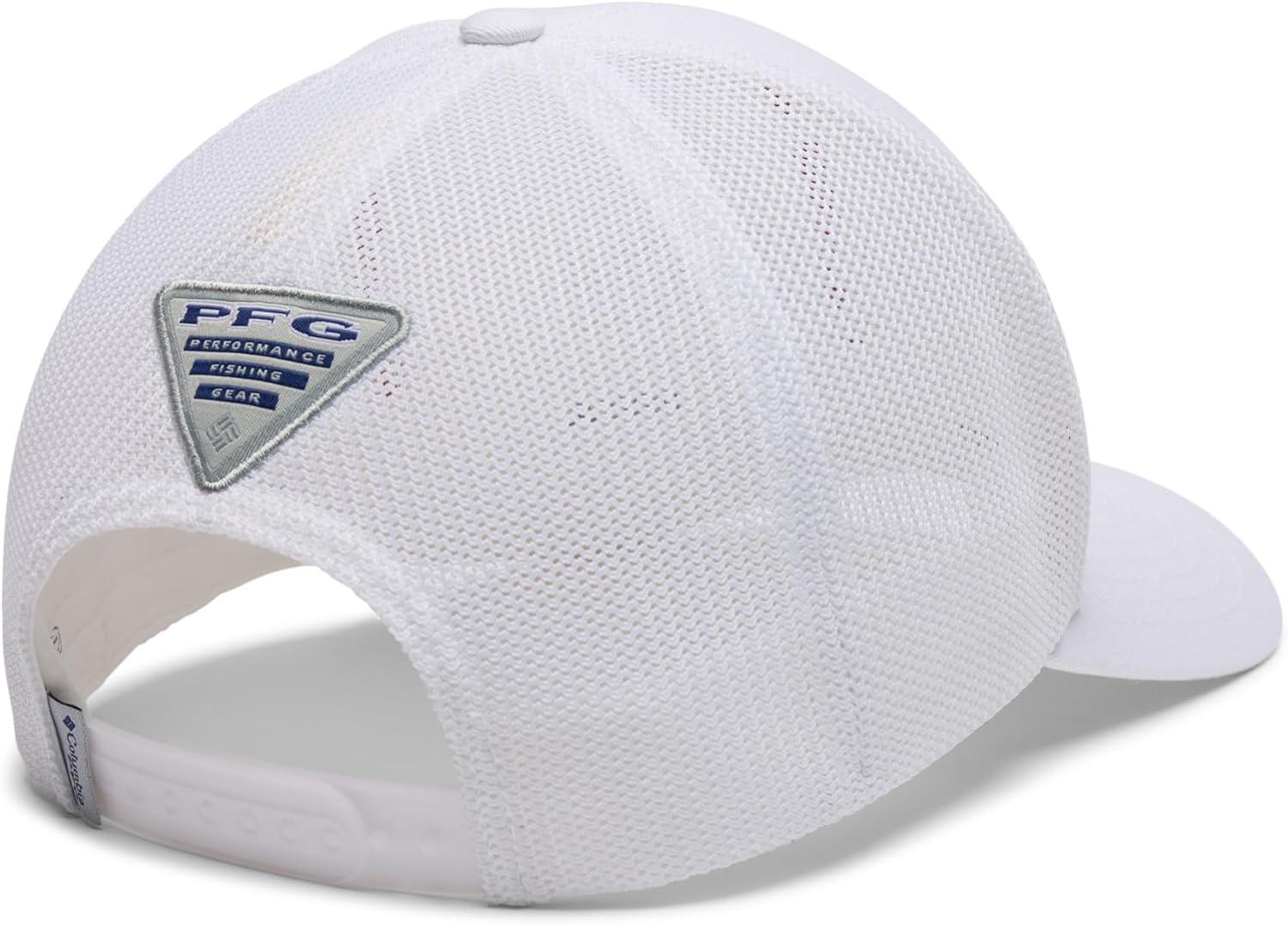 imageColumbia Unisex PFG Mesh 3D Stretch Snap BackWhiteMulti Colored Weld