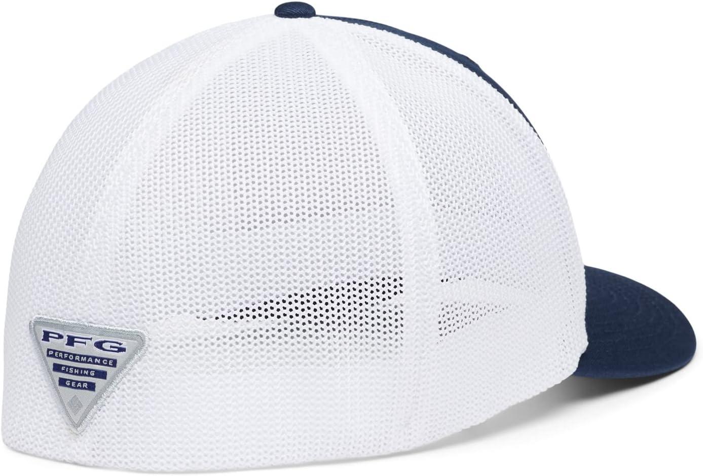 imageColumbia Unisex PFG Mesh Ball Cap XXL Sun Protection One SizeCollegiate NavyWhiteFish Flag