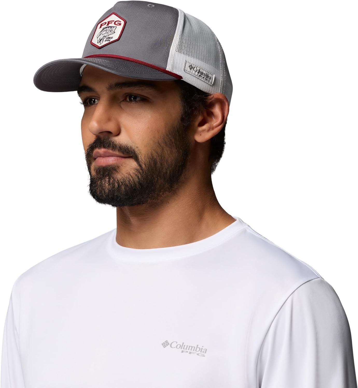 imageColumbia Unisex PFG River Rover Snap BackCity Grey1996 Bass Graphic