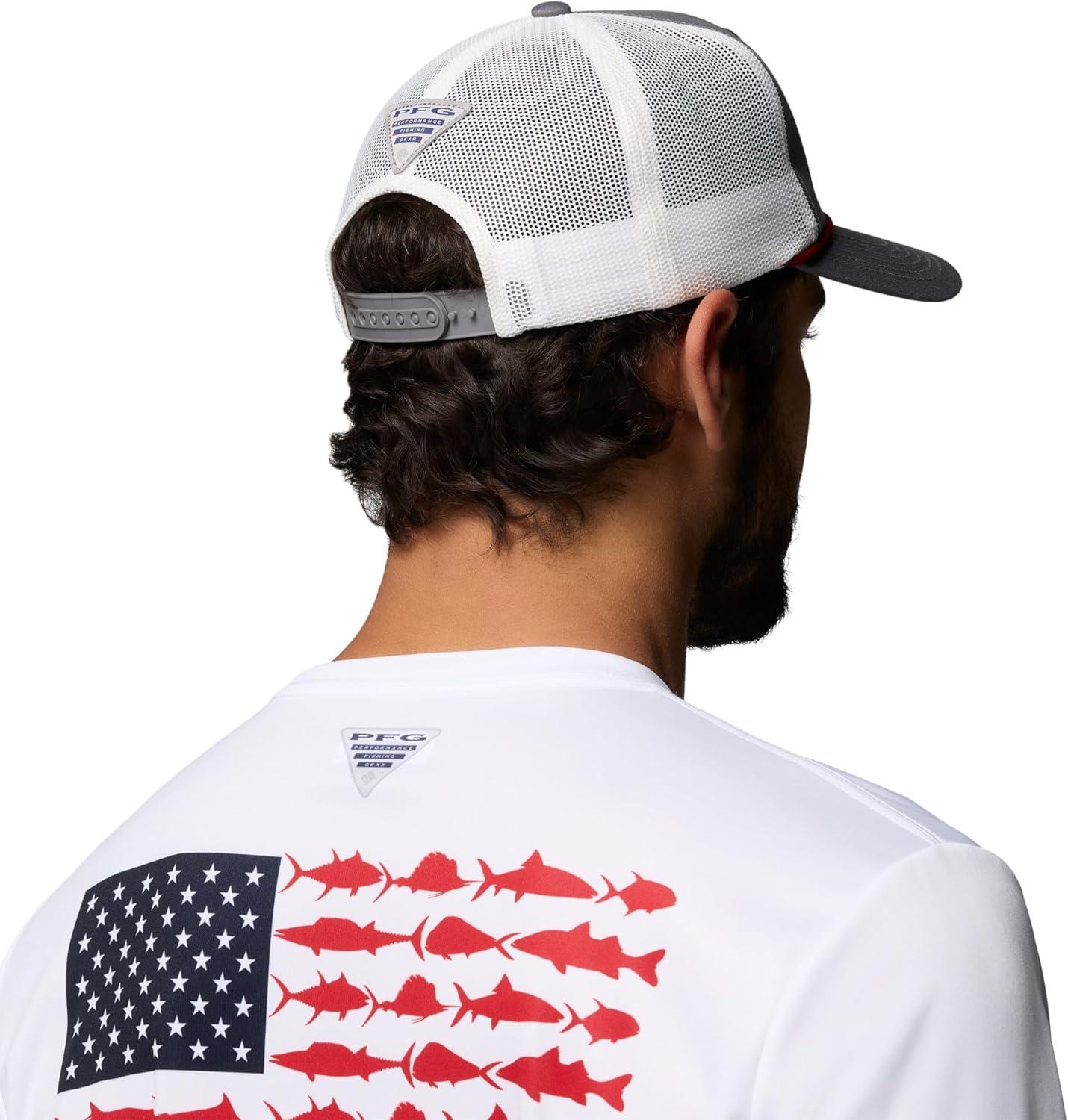 imageColumbia Unisex PFG River Rover Snap BackCity Grey1996 Bass Graphic